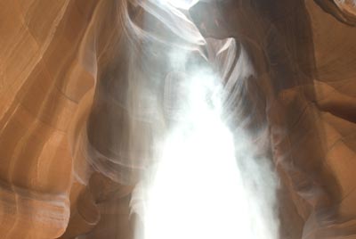 ghost picture in Antelope Canyon, Arizona