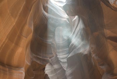 ghost picture in Antelope Canyon, Arizona