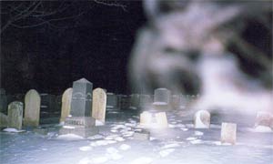 Ghost picture - Gunntown Cemetery, Naugatuck, Connecticut.