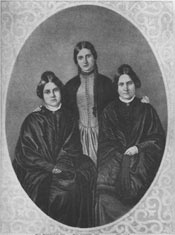 Mrs. Fish and the Misses Fox. The original mediums of the mysterious noises at Rochester, Western New York. circa 1852